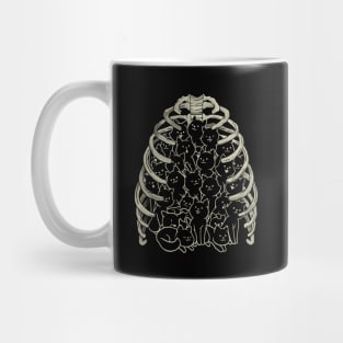 Neko Cat Ribcage Black and White by Tobe Fonseca Mug